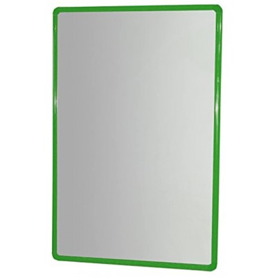 HenBea Kinder Aluminium Spiegel mit Rahmen Kunststoff grün 100 x 65 cm