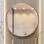 spiegel kosmetischer Mittel Premium-Qualität Runde Wandspiegel Gold Metallrahmen Großer Badezimmer Spiegel HD Kreis Make-upspiegel Für Eitelkeit Schlafzimmer Wohnzimmer Rasur spiegel im Badezimmer