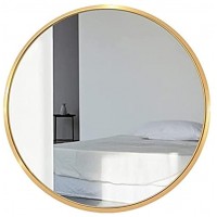 spiegel kosmetischer Mittel Runder Badezimmerspiegel Wandmontiert HD Make-up Spiegel Metallrahmen Wandspiegel Für Sanitär Wohnzimmer oder Schlafzimmer Flur Gold spiegel im Badezimmer  Size : 70CM