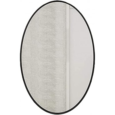 ZKDY Spiegel kosmetischer Mittel Ovaler Wandspiegel HD Rasierspiegel mit schwarzem Metallrahmen Wandmontierter Spiegel für Badezimmer Badezimmer Flur Spiegel im Badezimmer Size : 50×70CM
