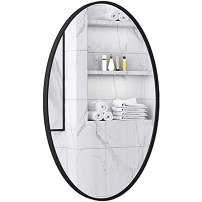 ZKDY Spiegel kosmetischer Mittel Schwarze ovale Wandspiegel HD Rasierspiegel Metallrahmen Wandmontage Badezimmer Spiegel für Schlafzimmer Flur Wohnzimmer Spiegel im Badezimmer Size : 50×70CM