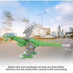 Buntes LED-Licht elektrisches Dinosaurier-Spielzeug echte Bewegung Jurassic Dinosaurier mit Sprühfunktion Brüllton für Kinder und Babys grün