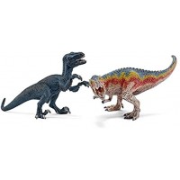Schleich 42216 Spielzeugfigur T-Rex und Velociraptor klein