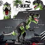 TOEY PLAY Dinosaurier Spielzeug Groß T-Rex mit Licht und Ton Gehen 47CM Dinosaurier Figuren Lernspielzeug für Kinder 3 4 5 Jahre