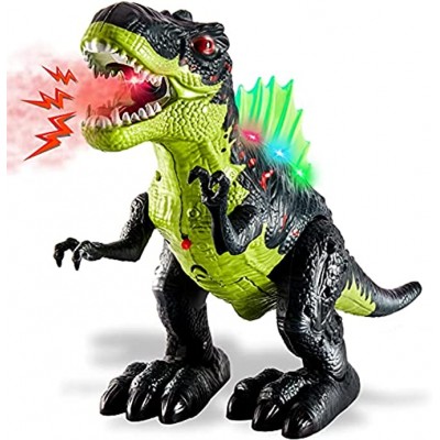 TOEY PLAY Dinosaurier Spielzeug T-Rex Walking Dinosaurier Wasser Sprühen mit Licht und Ton Lernspielzeug für Kinder 3 Jahre