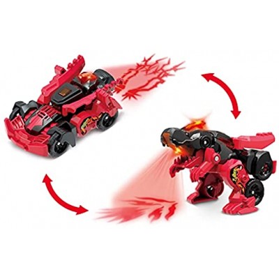 VTech Switch and Go Dinos Fire-Mini-T-Rex – Dino-Auto-Transformer – 2in1 Spielzeug mit Dinostimme Geräusch- und Lichteffekten – Für Kinder von 3-8 Jahren