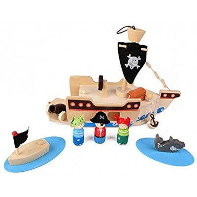 ewtshop Piratenschiff aus Holz zum Spielen