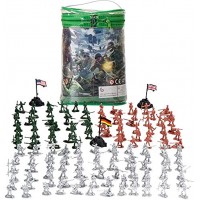 Veluoess 300 Stück Armee Soldaten Figuren Set Militär Modell Spielesets Spielzeug Armee Soldaten in 3 Farben Mini Armee Figuren für Kinder 3+