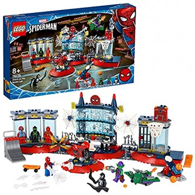LEGO 76175 Marvel Angriff auf Spider-Mans Versteck Bauset mit Green Goblin und Venom Figuren Superhelden Spielzeug