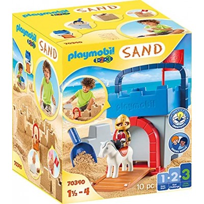 PLAYMOBIL-1.2.3 Sand 70340 Kreativset "Sandburg" Ab 1,5 bis 4 Jahre