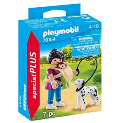 PLAYMOBIL Special Plus 70154 Mama mit Baby und Hund ab 4 Jahren