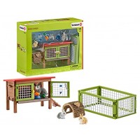 Schleich 42420 Farm World Spielset Kaninchenstall Spielzeug ab 3 Jahren,25 x 10 x 16 cm