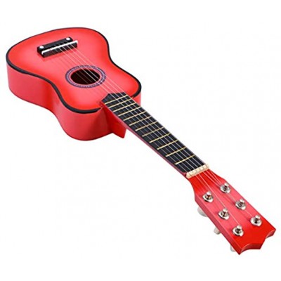 jojofuny Kinder Ukulele Kleine Gitarre 6 Saiten Musikinstrument Lernspielzeug Party Geschenk für Kinder Kinder Studenten Anfänger Pink