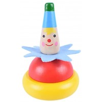 yisily 2 stücke Holz Clown Spinning Top Spielzeug Spinning Top farbige Spinning Tops Kinder
