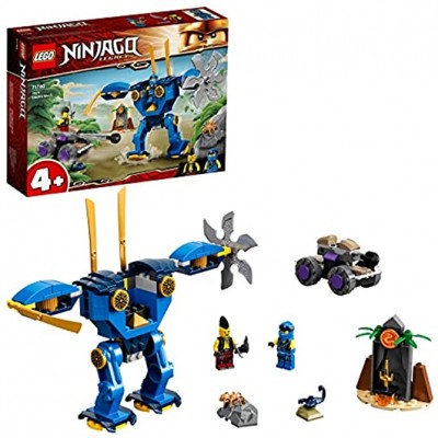 LEGO 71740 Ninjago Jays Electro Mech Action Figure Toy from 4 Years with Spider and Ninja Car
