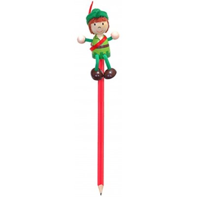 Fiesta Crafts P-5038 Bleistift mit Spielfigur Robin Hood grün Buntstifte für Kinder Verschiedene