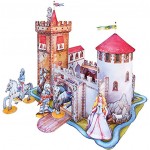 Ritterburg mit Pferden Bastelbogen Bastelset Spielzeug aus Papier zum Basteln für Kinder ab 6+ Jahren Set Burg mit Ritter & Prinzessin Papiermodelle zum Spielen