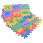 Kids Foam Puzzle Bodenspielmatte 36 Stück weiche Eva Foam Spielmatte Mehrfarbige Bodenfliesen für Kinder Zahlen & Buchstaben Baby Kinder Kinder Spielen Krabbeltier Spielzeug