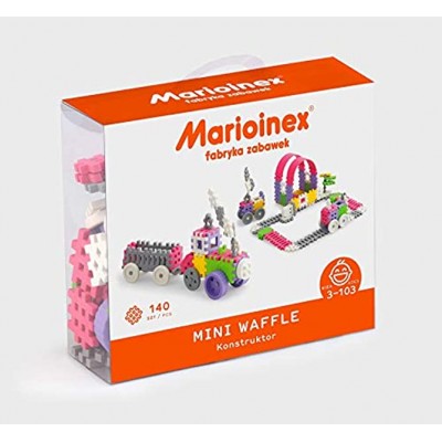 Marioinex Mario-Inex 902837 Mini-Waffel-Set 140 Teile Bauarbeiter-Mädchen Mehrfarbig