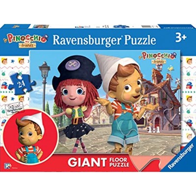 Ravensburger 03124 5 Pinocchio Puzzle 24 Giant Boden empfohlenes Alter 3+ Mehrfarbig