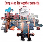 Unbekannt 70555-NL04 D-Toys Puzzle 1000 Teile-Bei Nacht : Venedig Italien Multicolor