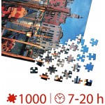 Unbekannt 70555-NL04 D-Toys Puzzle 1000 Teile-Bei Nacht : Venedig Italien Multicolor