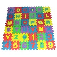 Zahlen und Buchstaben Schaumstoff Puzzle Bodenmatten für Kinder Krabbelmatten Schaumstoff Bodenmatten Kinder Lernspielzeug