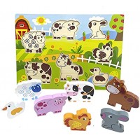 RB&G Holzpuzzle mit großen Teilen Safaritiere Puzzle für Kinder ab 1 Jahr Hase & Co.