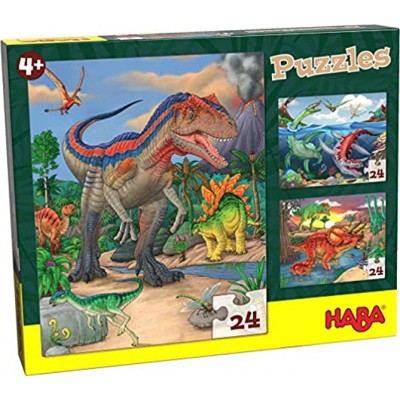 Haba 303377 Puzzles Dinosaur Game
