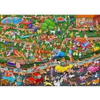 Puzzle 1000 Teile,Puzzle für Erwachsene,Impossible Puzzle,Puzzle farbenfrohes Legespiel,1000 Klassische Puzzles Erwachsenenpuzzle ab 14 Jahren-Hundeparty.