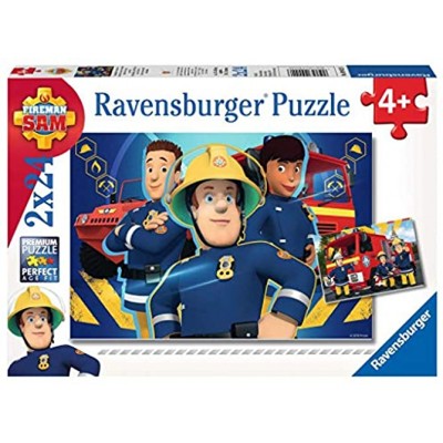 Ravensburger Children's Puzzle 09042 Sam Helps You In Necessary Puzzle for Children from 4 Years Fireman Sam Puzzle with 2 x 24 Pieces