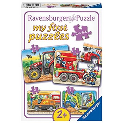 Ravensburger Kinderpuzzle 06954 Bei der Arbeit my first puzzle mit 2,4,6,8 Teilen Puzzle für Kinder ab 2 Jahren