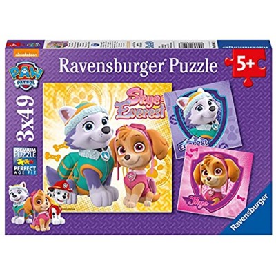 Ravensburger Kinderpuzzle 08008 Bezaubernde Hundemädchen Puzzle für Kinder ab 5 Jahren Paw Patrol Puzzle mit 3x49 Teilen