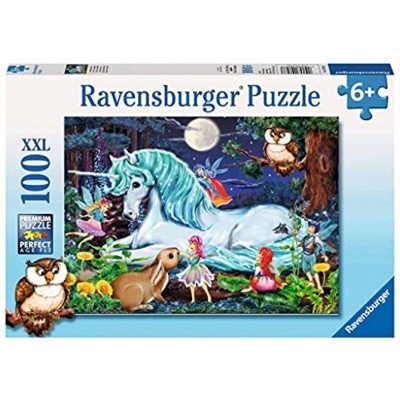 Ravensburger Kinderpuzzle 10793 Im Zauberwald Einhorn-Puzzle für Kinder ab 6 Jahren mit 100 Teilen im XXL-Format