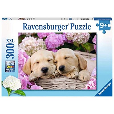 Ravensburger Kinderpuzzle 13235 Süße Hunde im Körbchen Hunde-Puzzle für Kinder ab 9 Jahren mit 300 Teilen im XXL-Format