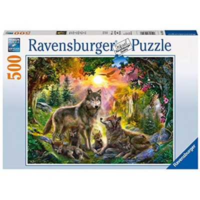 Ravensburger Puzzle 14745 Wolfsfamilie im Sonnenschein 500 Teile Puzzle für Erwachsene und Kinder ab 10 Jahren Puzzle mit Wölfen