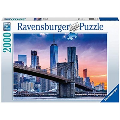 Ravensburger Puzzle 16011 New York von Brooklyn nach Manhattan 2000 Teile Puzzle für Erwachsene und Kinder ab 14 Jahren Stadt-Puzzle mit New York-Motiv