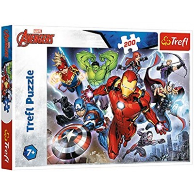 Trefl 13260 Marvel Avengers 200 Teile für Kinder ab 7 Jahren Puzzle Mehrfarbig