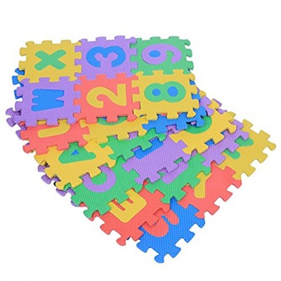 36 Stück Soft EVA Foam Spielmatte Zahlen & Buchstaben Kinder Kinder spielen Crawling Pad Spielzeug Neu