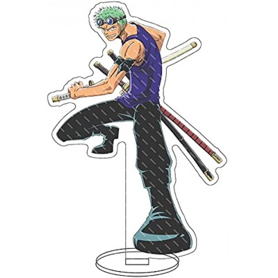 Anime ONE Piece Monkey D. Luffy Roronoa Zoro Humanoid Stand Acryl Cosplay Stand Modell Spielzeug Puppe Fans Geschenk 16 cm