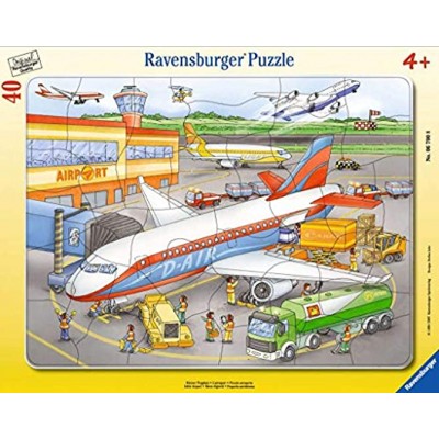 Ravensburger Kinderpuzzle 06700 Kleiner Flugplatz Rahmenpuzzle für Kinder ab 4 Jahren mit 40 Teilen