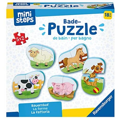 Ravensburger ministeps 4167 Bade-Puzzle Bauernhof Badespielzeug Spielzeug ab 18 Monate