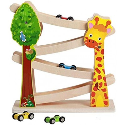 Ladan Vorschulerziehung Spielzeug Ramp Racer Kleinkinder Mini Cars Kinder-Spielzeug Race Track Eltern-Kind-Interaktion Puzzle-Spielzeug mit 4 Mini Cars Sliding Baby-Kleinkind-Selbstträger