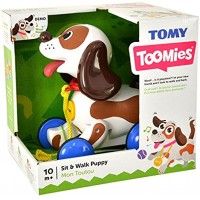 TOMY "Sit n Walk Puppy" – Interaktives Hündchen zum Nachziehen für Kinder ab 10 Monaten