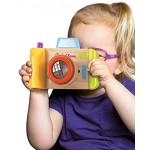Eichhorn 100003470 Kamera und Kaleidoskop inkl. 2 Objektiven mit Drehfunktion tolle Effekte aus Holz für Kinder ab einem Jahr
