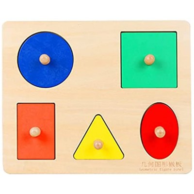 TOYANDONA Montessori Geometrische Puzzle Bord Mehrere Form Puzzle Knopf Holz Puzzle Bord Form Spiel Spiel Vorschule Lernen Material für Kinder Kleinkinder
