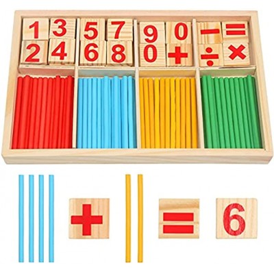 DERAYEE Montessori Mathe Spielzeug Holz Mathematik Spielzeug Pädagogisches Mathe-Spielzeug für Kinder Zahlenlernspiel