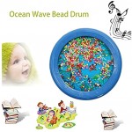 Guanwou Tamburiner Ozean Wave Perlen Trommel Meer Sound Musical Educational Toys Anziehen Aufmerksamkeit Lernspielzeug Geschenk for Kind Beliebt