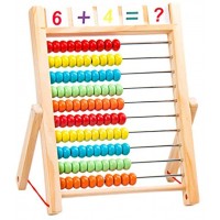 jojofuny Holz Abacus Math Tool Holzperle Abakus Pädagogisches Zählen Chinesischer Rechner Mathe Berechnungswerkzeug Für Studenten 650G