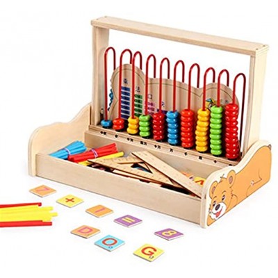 KIKIRon Abakus Kinderzähler Math Abacus-Unterrichtshilfen Multifunktions-arithmetische Werkzeuge Abakus aus Holz Farbe : Yellow Size : One Size